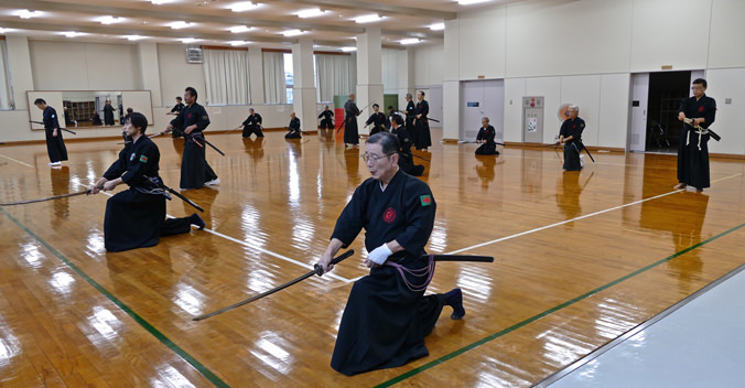 師範代以上の無外流居合形熊谷合宿