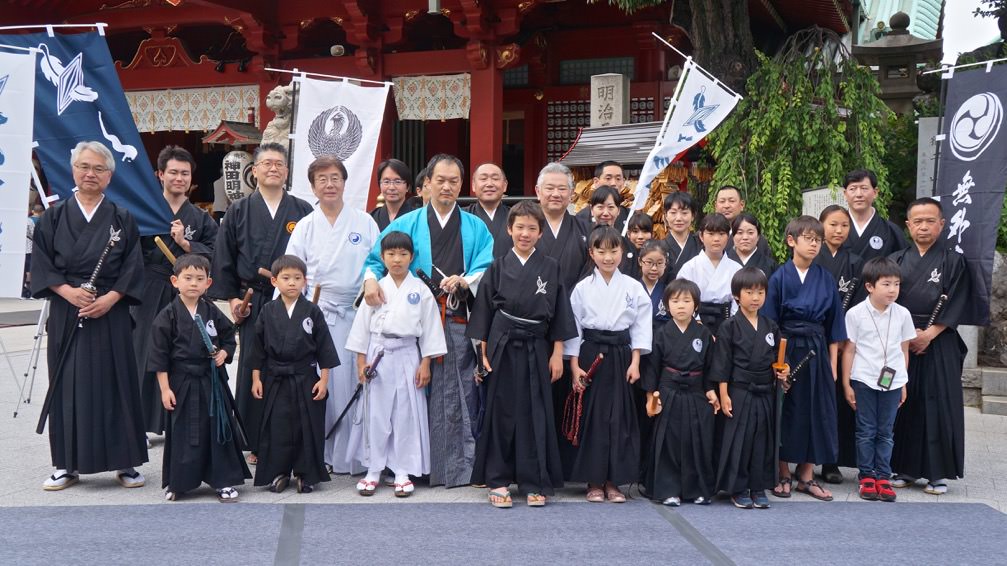 神田明神での奉納演武