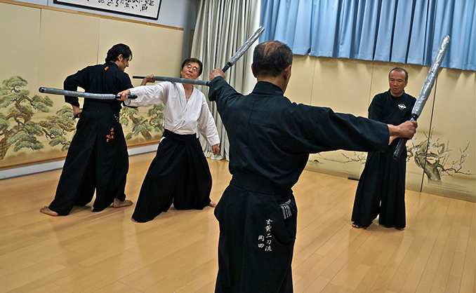 ヨーロッパ連盟長来日居合・二刀流稽古