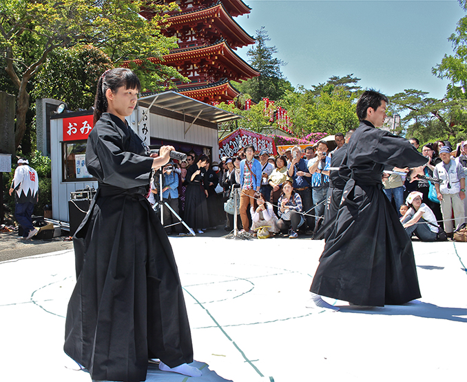 ひの新撰組まつりで居合演武