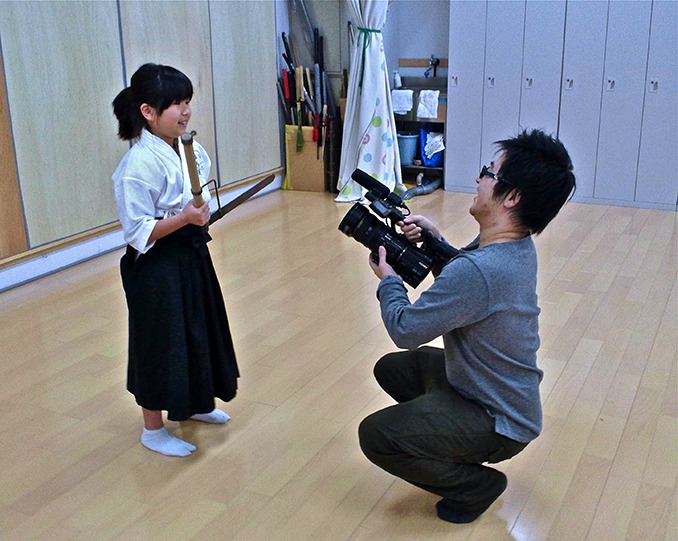 小学生鎖鎌の取材